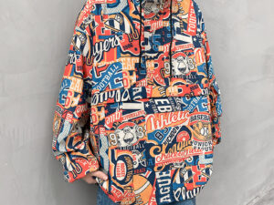 Trendy Fashion New Spring Hooded Graffiti Print Trendy Hedging Plus Size Jacket