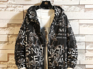 Men's Loose Plus Size Cardigan Printed Jacket