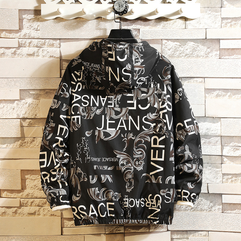 Men's Loose Plus Size Cardigan Printed Jacket - Image 4