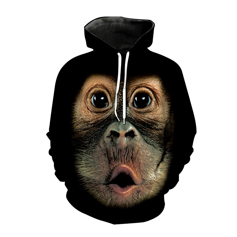 Creative Print Funny Gorilla Halloween Sweater - Image 3