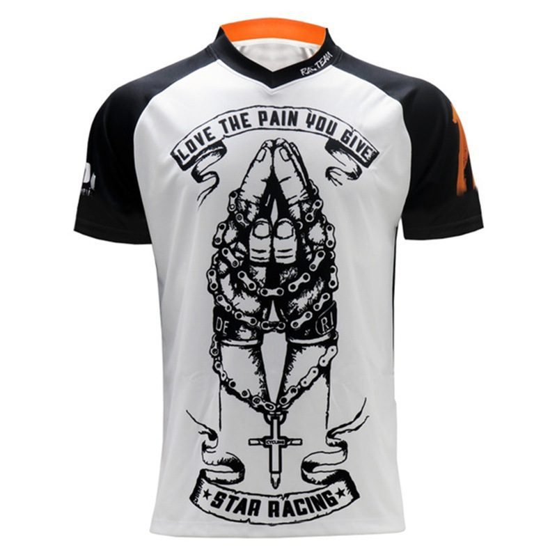 Black Red Mtb Enduro Cycling Maillot Offroad Motocross Bike Jerseys - Image 6