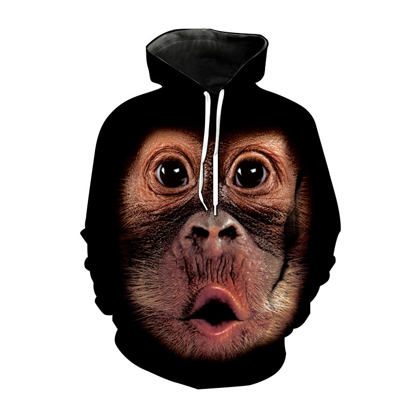Creative Print Funny Gorilla Halloween Sweater - Image 2