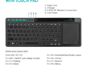 Multimdeia RGB Backlit Keyboard With Touchpad