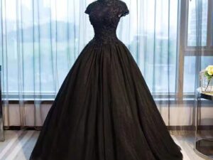 Black Lace High Neck Tutu Skirt Costume