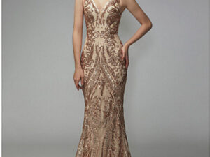 Gold Sequin High-End Dress Summer