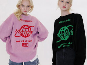 Women's Fashion Earth Pattern Loose Casual Long Sleeve Sweater