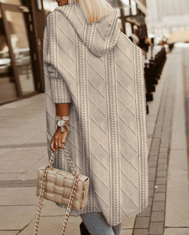 Fashion Solid Color Knitted Coat - Image 6