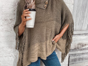 Sweater Lapel Pullover Gradient Sweater