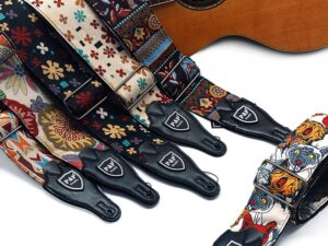 Guitar bass strap embroidery thickening and widening