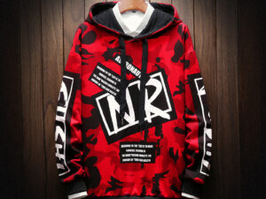 Camouflage long-sleeved sweater personality loose hooded sweater