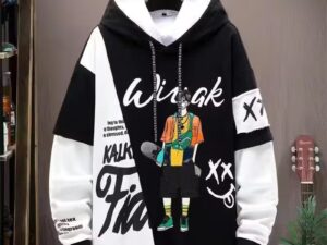 Men's Fashion Casual Printing Hooded Sweater